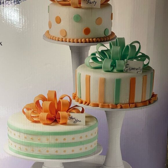 Off-White Plastic Cake Stand Set - Picture 14 of 15